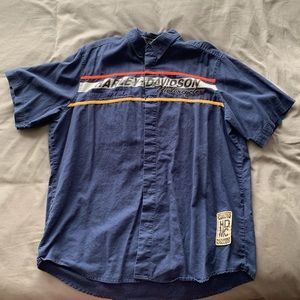 Harley Davidson Short Sleeve Button Down Shirt